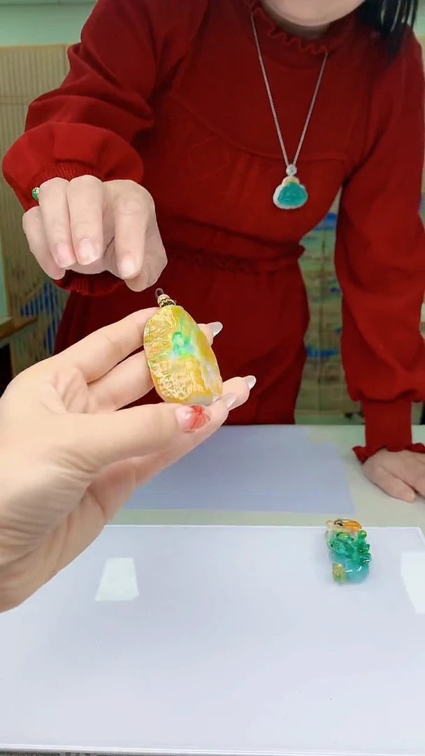 【闪购商品】定制翡翠未镶嵌4902ty-毛货挂件