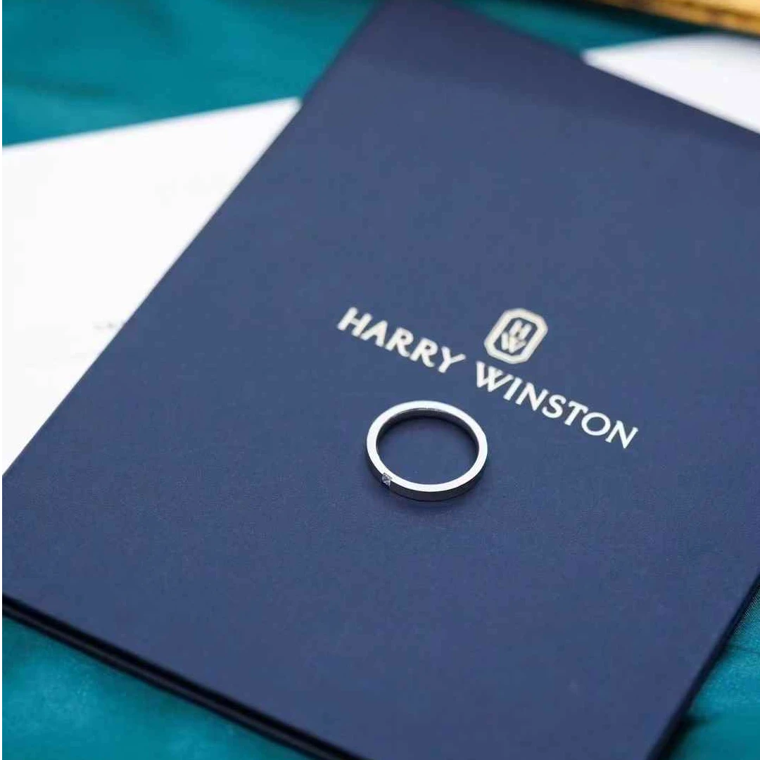 99新 Harry Winston/海瑞温斯顿 方形单钻戒指