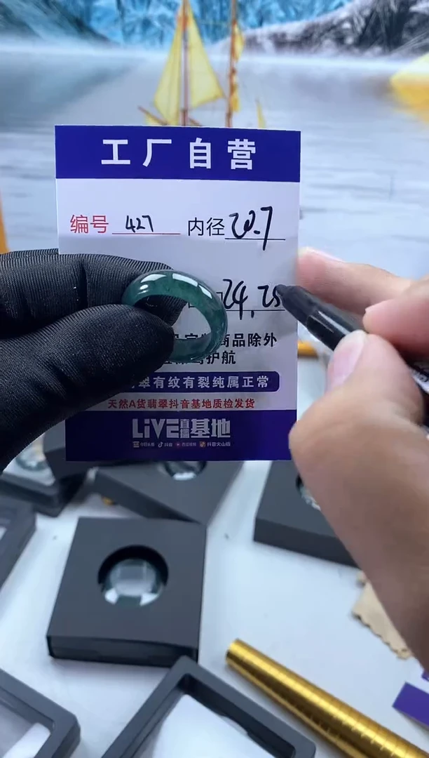 未镶嵌戒圈翡翠427