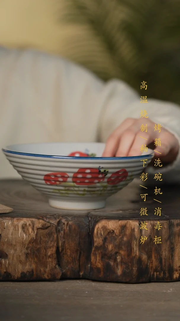瓷片景德镇高温釉下彩可微波烤箱洗碗机