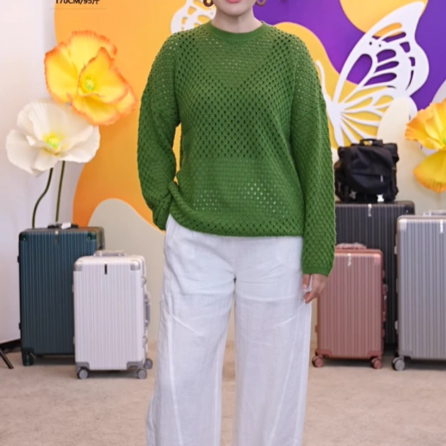 WZ2432  Quiet luxury镂空羊绒衫