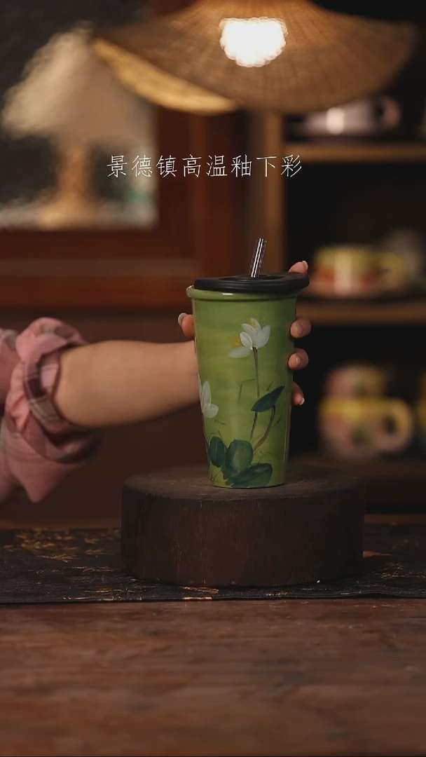 陶瓷景德镇高温釉下手绘陶瓷476