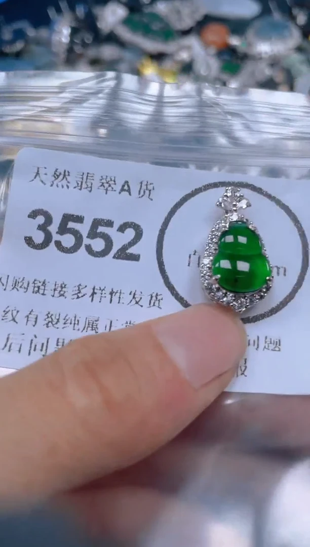 翡翠未镶嵌颈饰3552