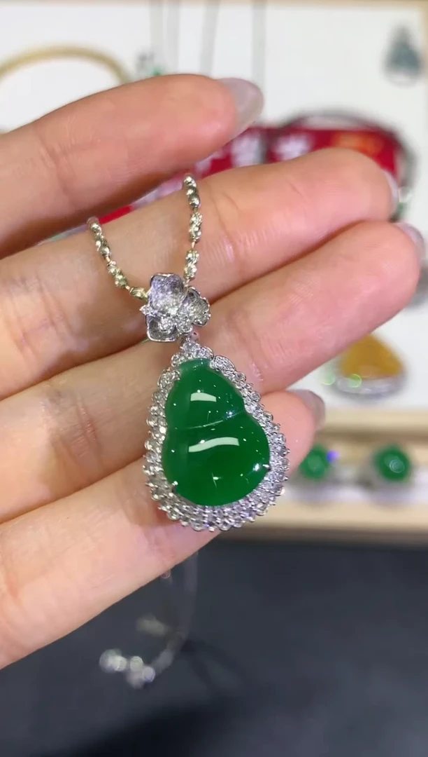 【闪购商品】定制翡翠18K金镶嵌团购51