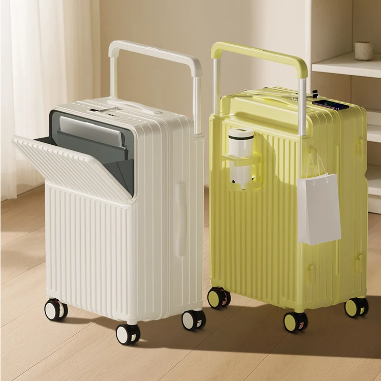 前置开口宽拉杆行李箱拉杆箱女新款多功能20寸登机箱密码旅行箱男