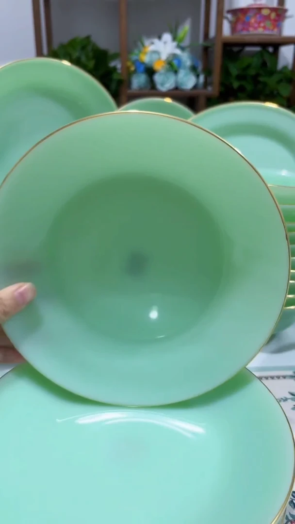 瓷 8英寸深盘10个  玉瓷【贝美】