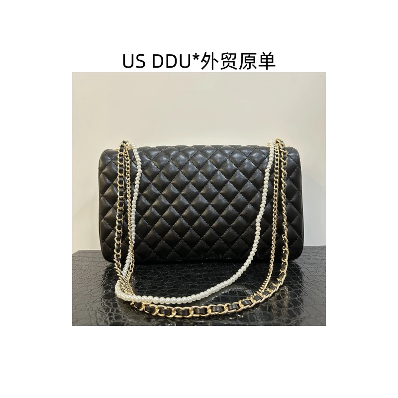 A116 黑色珍珠CF单肩斜挎女包9020/F002