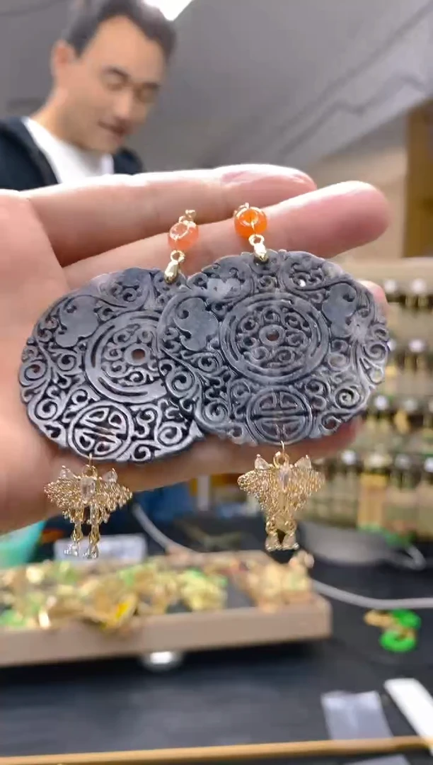 【闪购商品】翡翠耳饰合金292翡翠耳钩