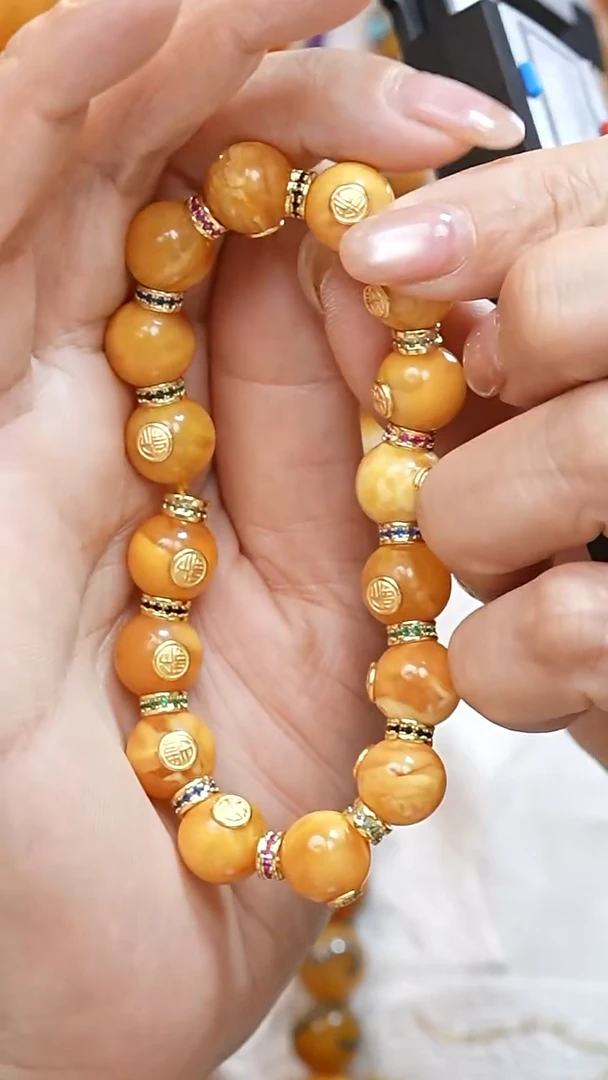 蜜蜡颈饰未镶嵌7554天然蜜蜡珠宝奇石全部保真