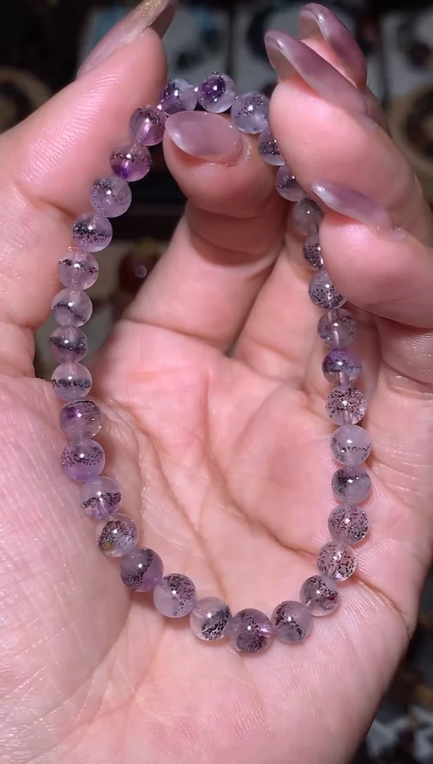 未镶嵌珠宝半成品水晶超七手串5+mm多样性发其1