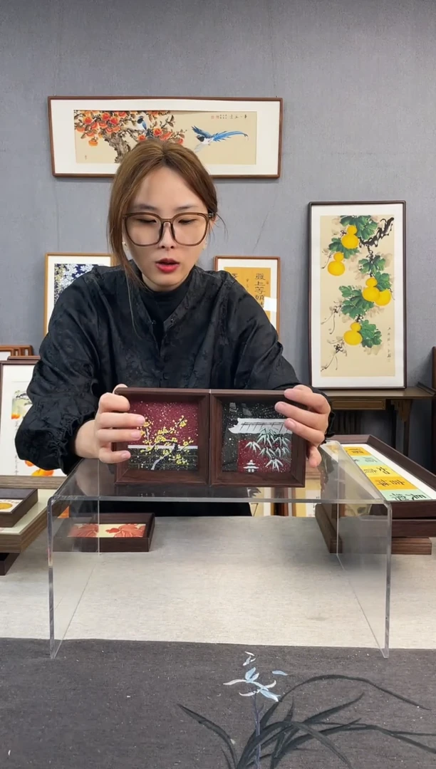 【闪购商品】国画5寸-小摆台作品-两个