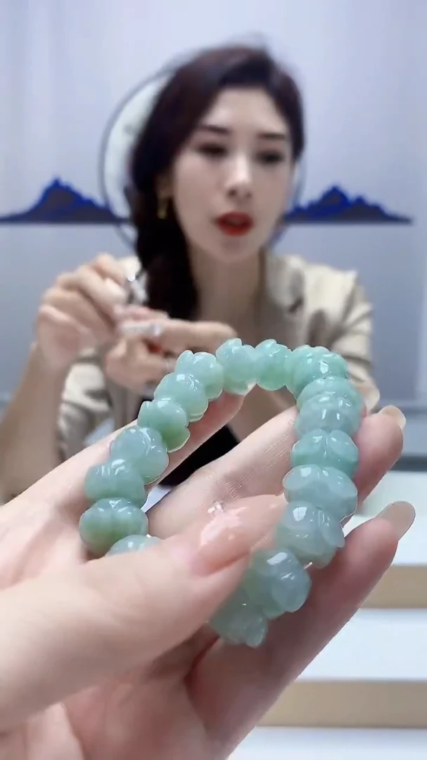 未镶嵌定制翡翠4829DD-毛货手串52