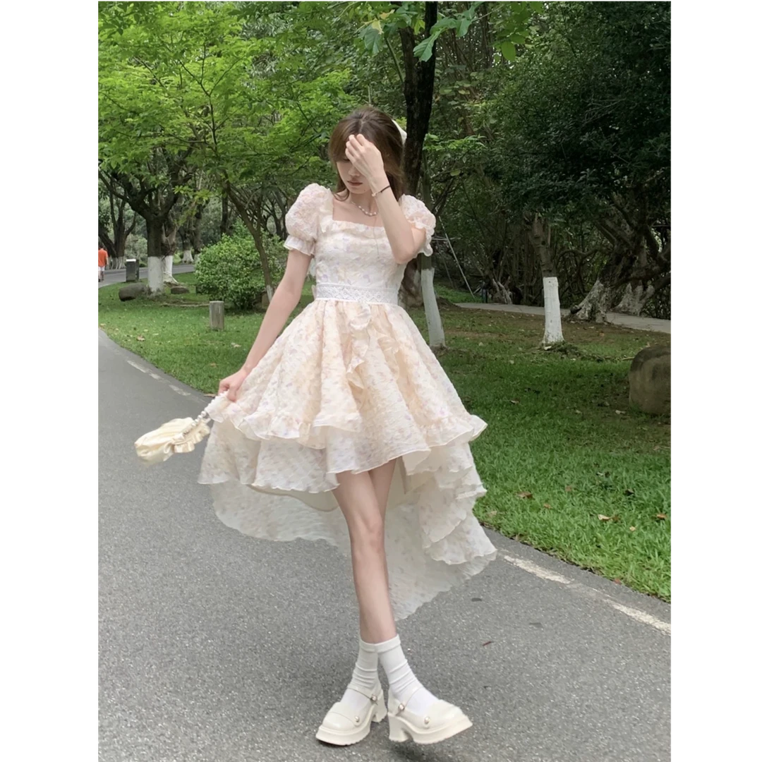 【在逃公主】 法式生日小礼裙子迪士尼公主裙穿搭燕尾长裙蓬蓬裙