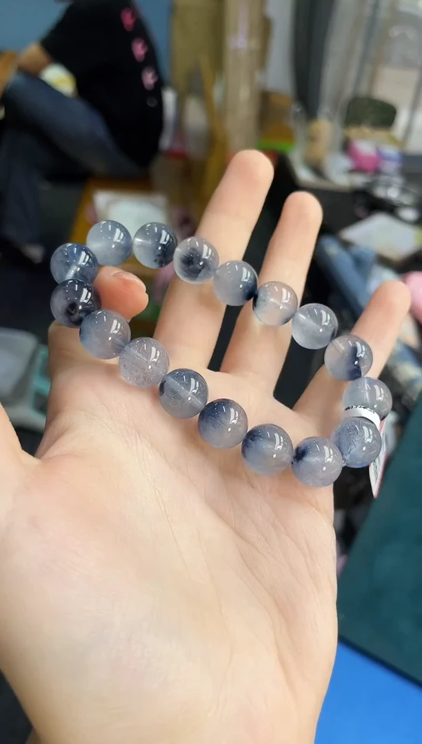 未镶嵌手链水晶12±/x-370【蓝兔毛
