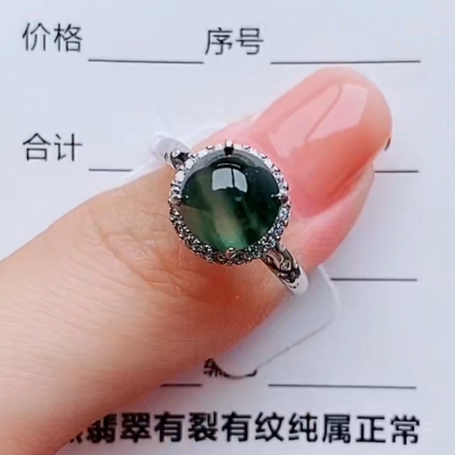 纯天然a货翡翠戒指