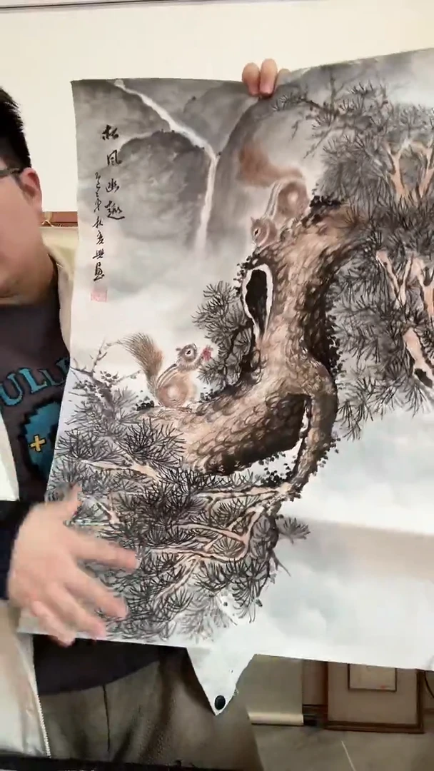 国画j何老师国画作品一件