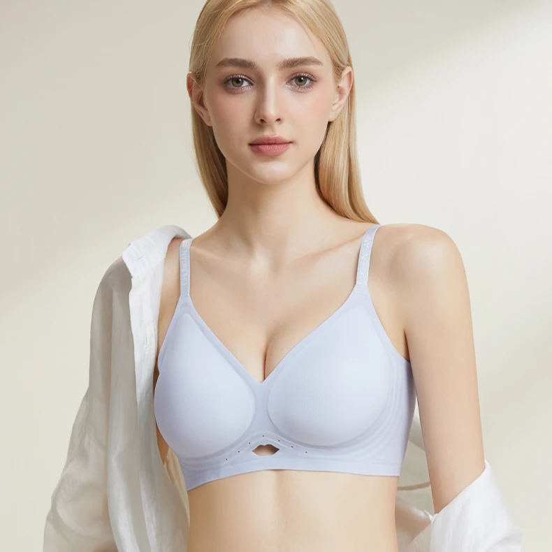 【秘维卡】反重力闪耀肩带无痕果冻胶条内衣女聚拢提拉凉感超薄文胸