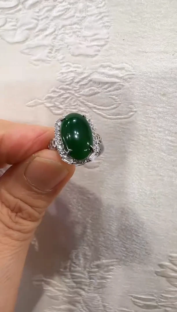 翡翠银S925镶嵌颈饰国风