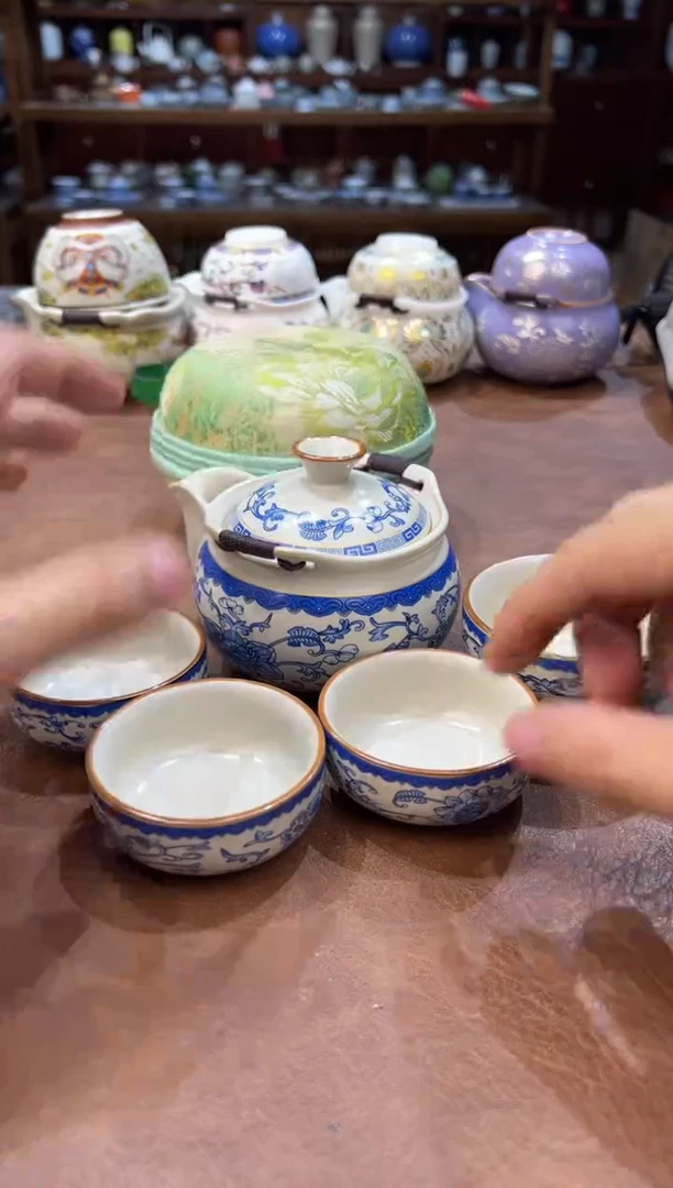 真的很便宜超好看会开片的旅行茶具