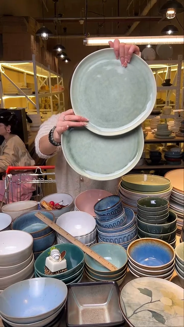 瓷75【瑕疵】外贸尾货窑变釉下彩