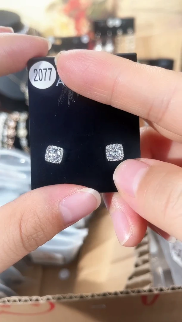 合金925银锆石豆2077