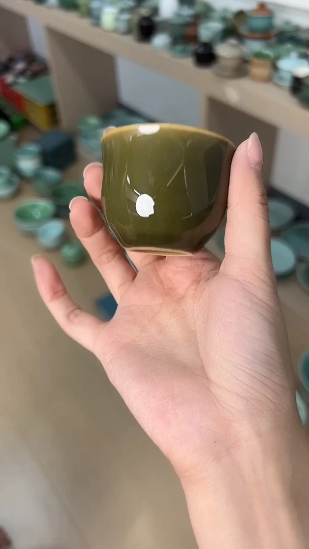 龙泉云间青瓷小米茶器