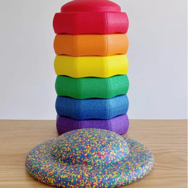 Stepping过河石八边形儿童感统训练器材幼儿园教具家用平衡