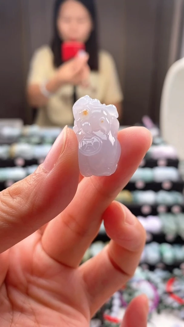 颈饰未镶嵌翡翠L**蓝如意貔貅