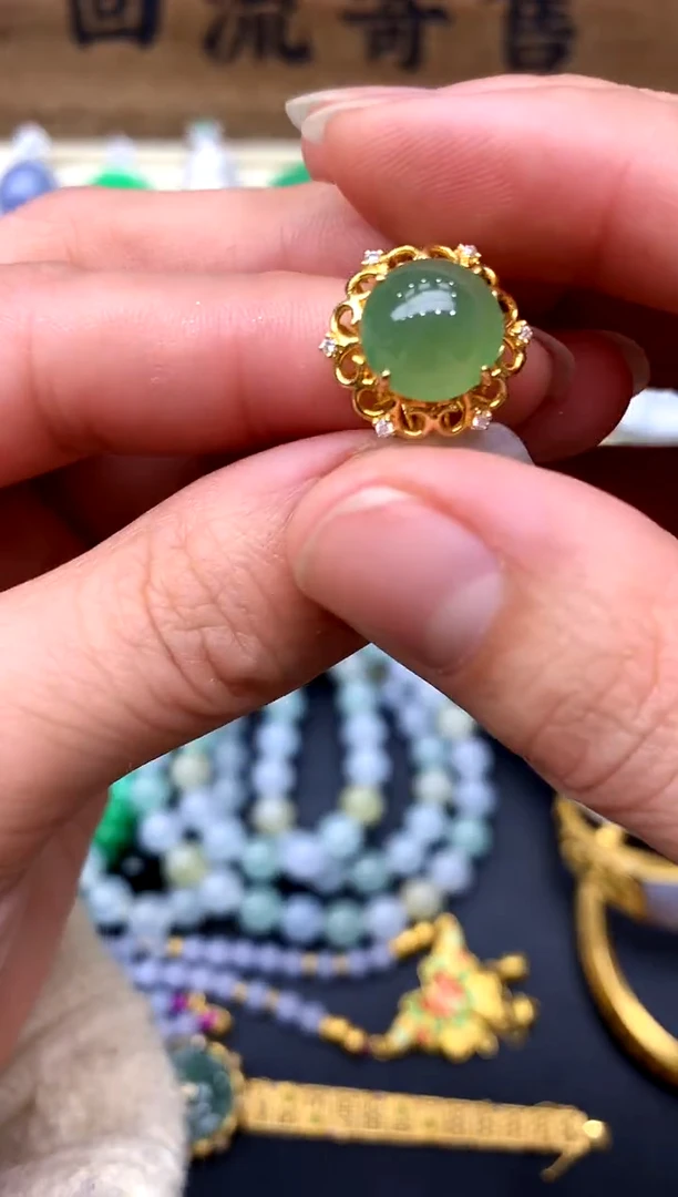 【闪购商品】翡翠戒指18K金镶嵌269-中国好珍宝