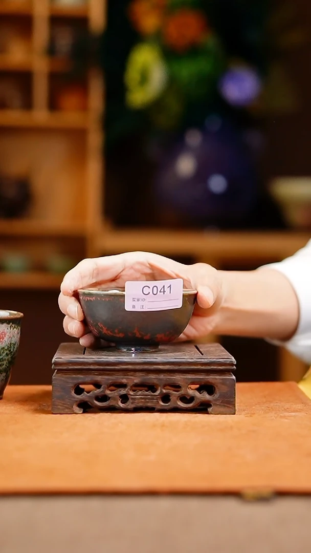 瓷片「器象万千」钧瓷手作美器 叶C041