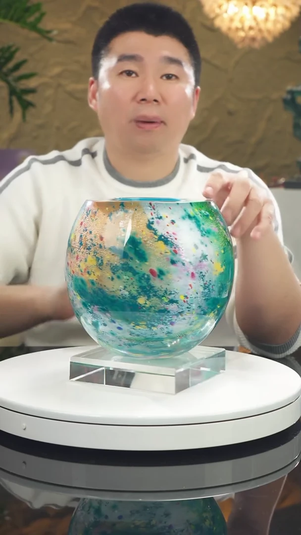 【闪购商品】瓷片设计款莫奈花瓶摆件