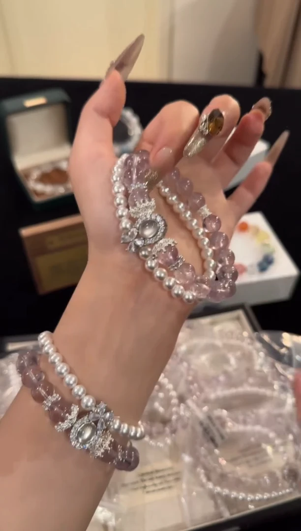 水晶手链合金紫水晶x1762