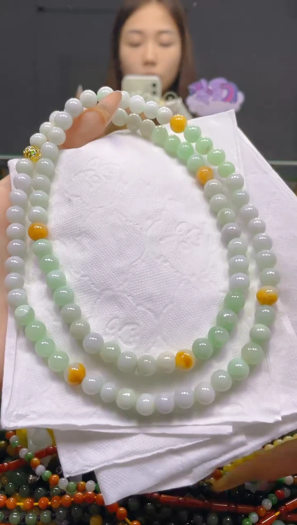 翡翠未镶嵌颈饰7MM/X/翡翠A货，一件也是批发价
