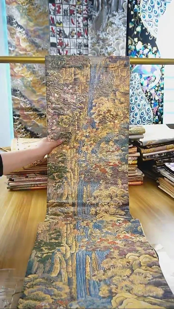 【闪购商品】织绣织锦55六通细密织瀑布