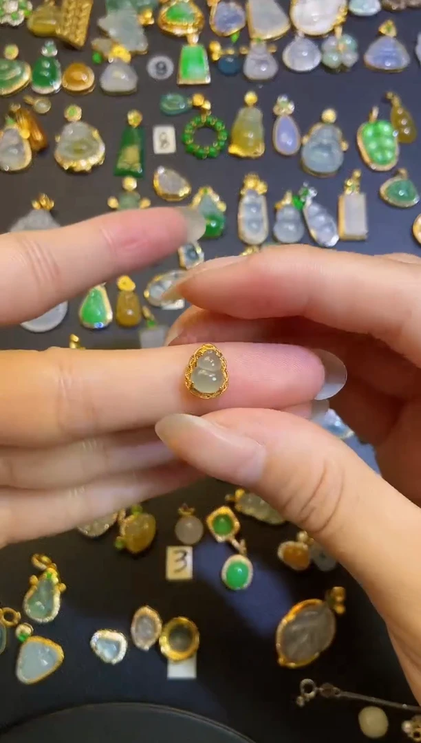 翡翠银S925镶嵌吊坠(不含链)1