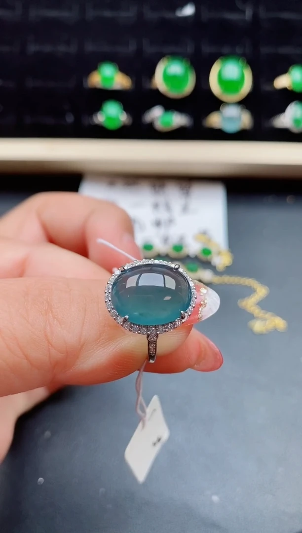 【闪购商品】翡翠戒指银S925镶嵌508005