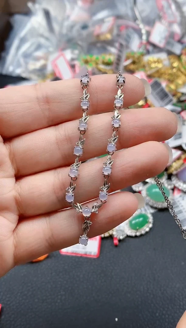 银S925镶嵌戒指翡翠天然A货缅甸翡翠