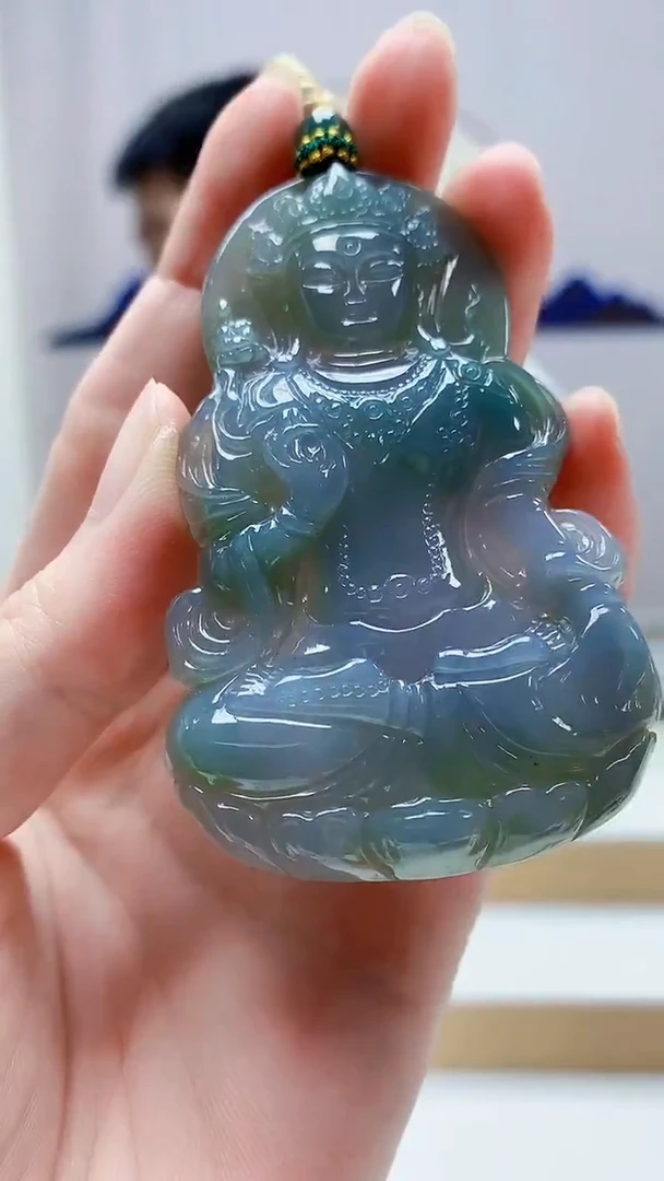 未镶嵌定制翡翠5028zm-毛货挂件观音15