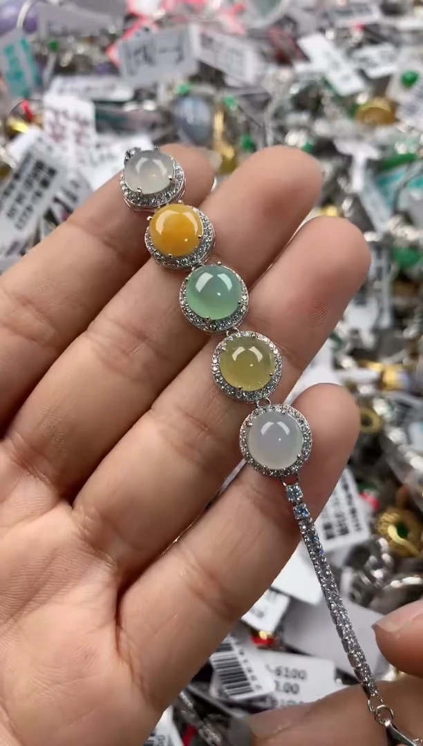 银S925镶嵌戒指翡翠888---6