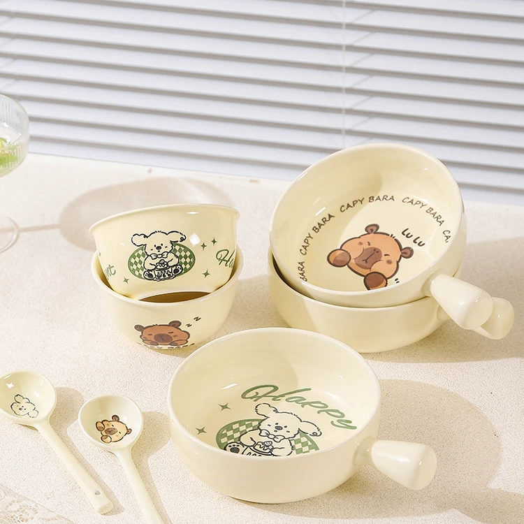 【五元一件，直播间过款式】可爱陶瓷杯碗