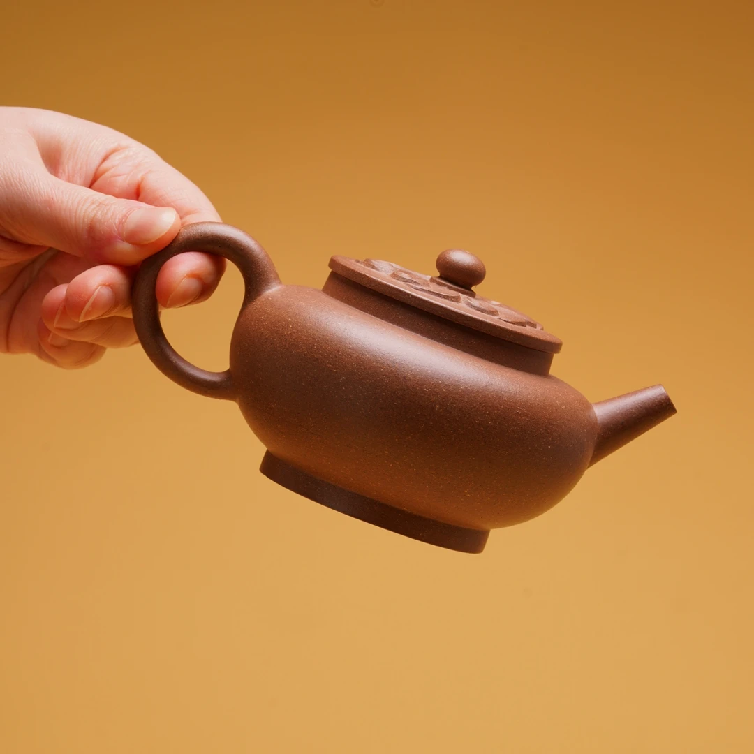 百年福记 谢健 祥云壶235CC 黄龙山团泥 全手工作品 紫砂壶 茶具