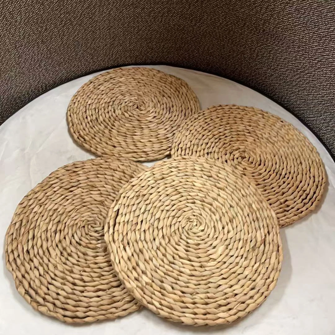 001瑕疵款 拍1发4 直径30厚1.5cm 草编蒲团坐垫 餐垫 杯垫锅垫