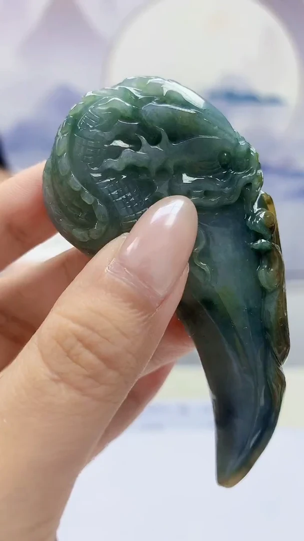 未镶嵌定制翡翠4868xx-毛货挂件29