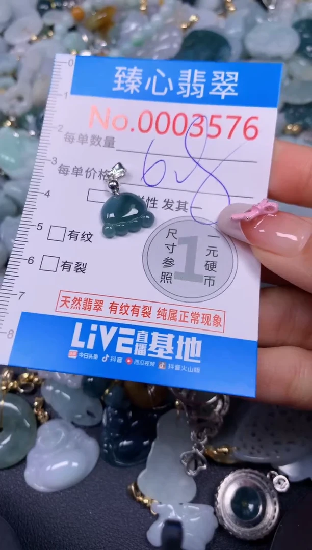 【闪购商品】翡翠颈饰未镶嵌含绳0003576