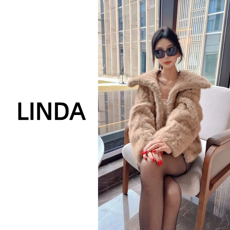 冬季新款大毛领外套时尚百搭宽松版毛毛上衣