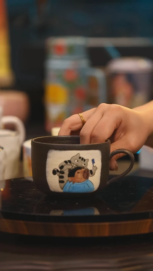 【闪购商品】杯子景德镇设计师釉下彩绘陶瓷