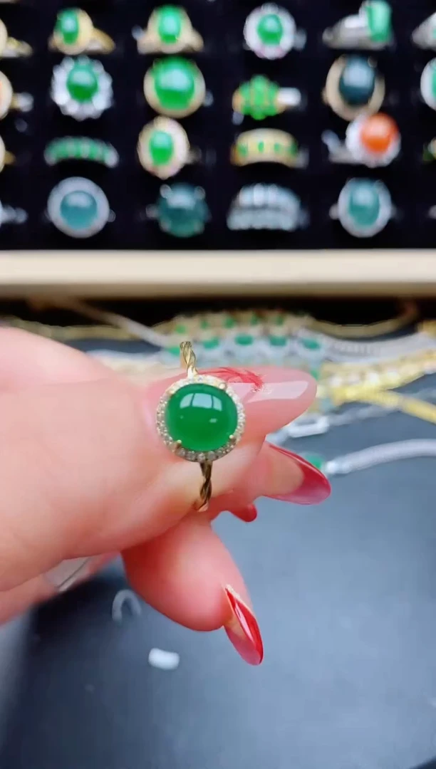 【闪购商品】翡翠戒指银S925镶嵌321321