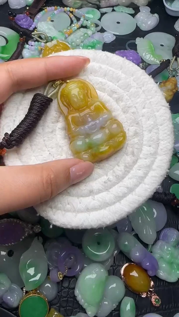 颈饰未镶嵌翡翠缅甸翡翠吊坠