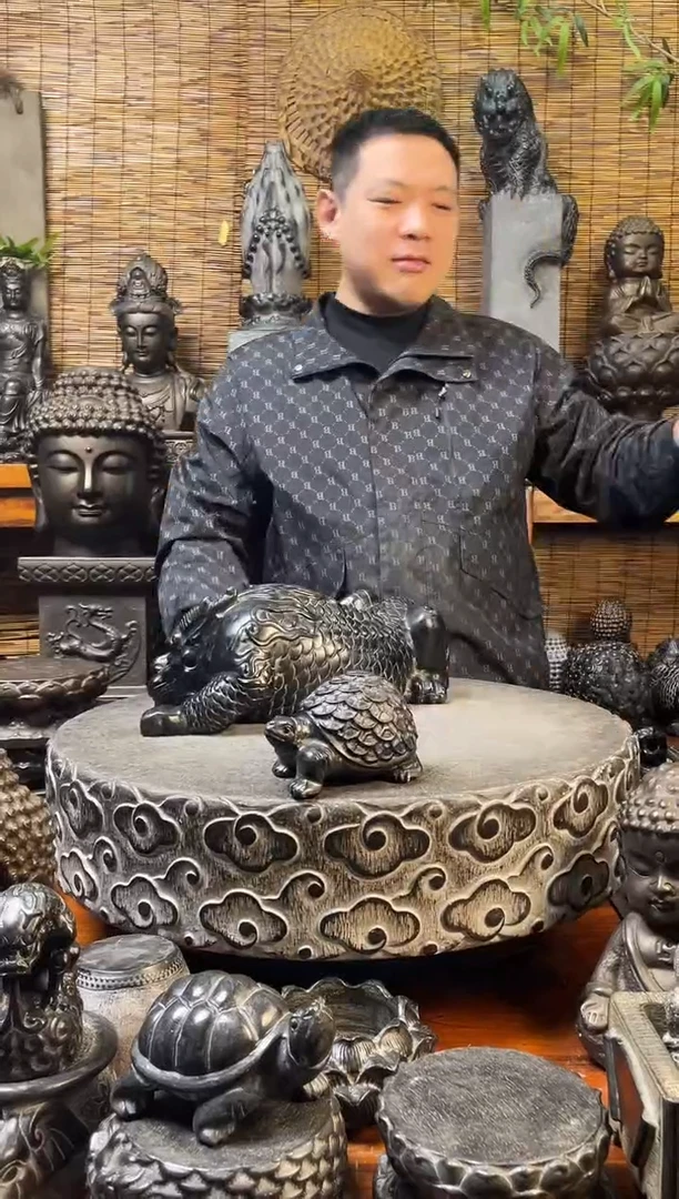 石材13金钱龟天然青石雕刻