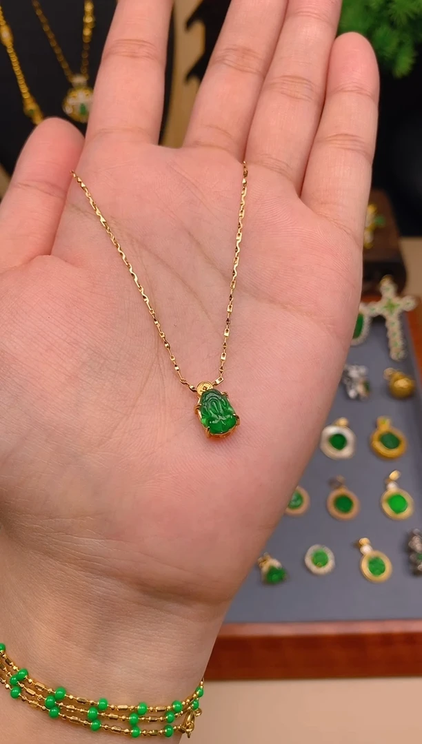 【闪购商品】翡翠吊坠(不含链)银S925镶嵌貔貅潘多拉